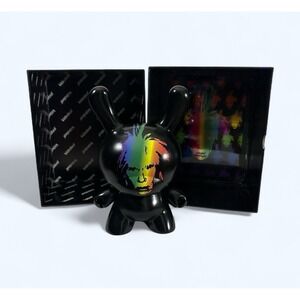 KidRobot Andy Warhol Fright Wig Self Portrait‎ 8 " Dunny Monochrome Edition